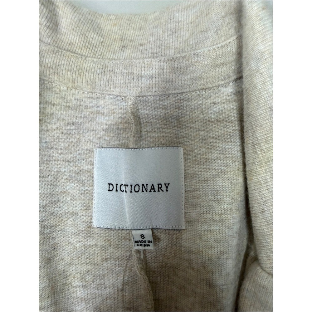 Dictionary Open-Front Cream Cardigan Coatigan - Picture 7 of 11